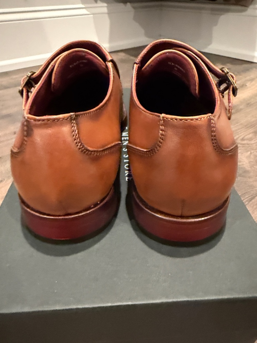 Aston Crafted Double Monk Strap Dress Shoes - Tan - Picture 3 of 3